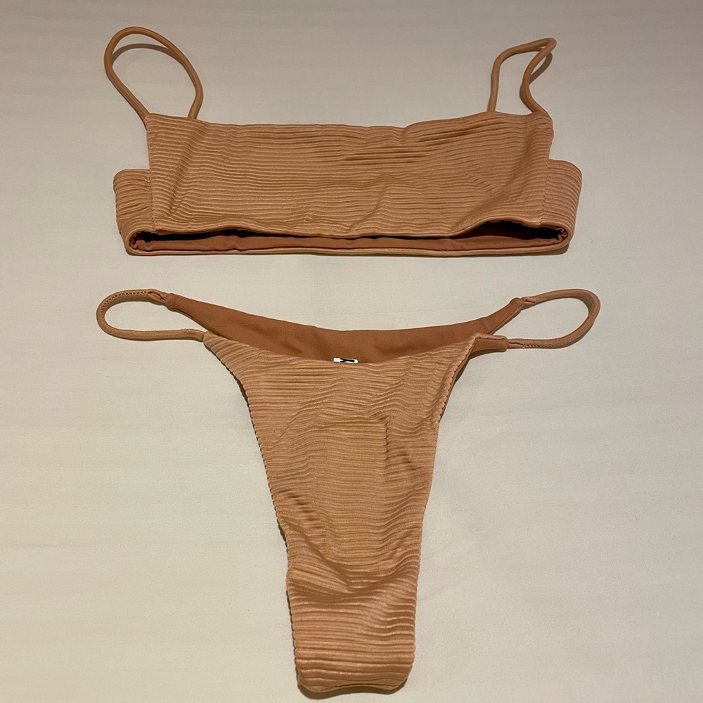 WANITA swimwear. peach color. Top and bottom Size S
